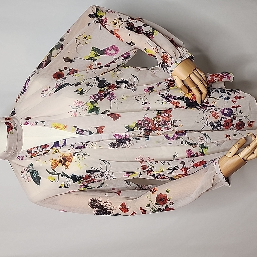 Bishop + young floral Long Sleeve Top size large